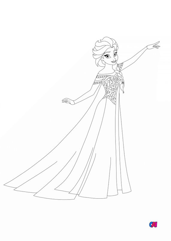 Coloriage la reine des neiges à imprimer - Elsa pouvoir de ...