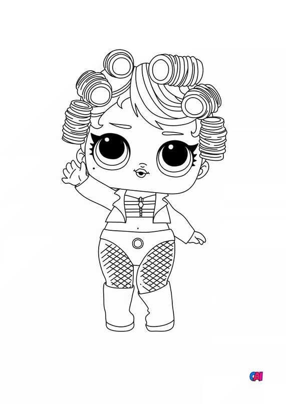 coloriage poupée lol