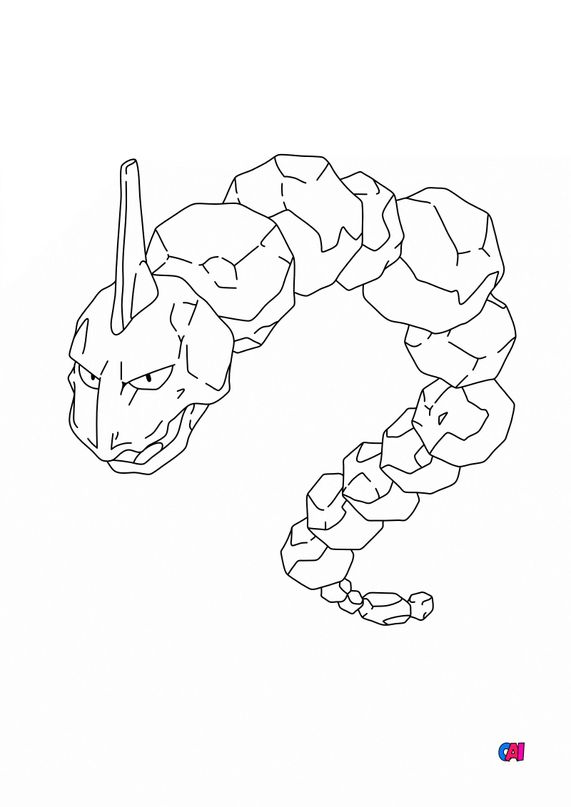 Coloriage Pokémon à Imprimer 95 Onix