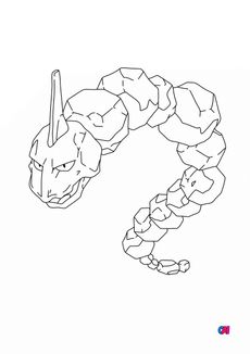 Coloriage Pokémon - 95 - Onix