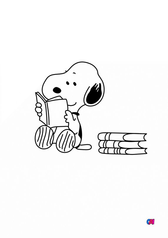  Coloriage  Snoopy   imprimer  Snoopy  lit