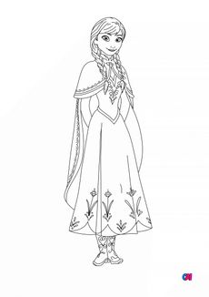 Coloriage la reine des neiges - La reine des neiges - Anna