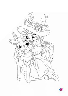 Coloriage Enchantimals - Danessa et Sprint