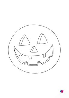 Coloriages Halloween - Citrouille 5