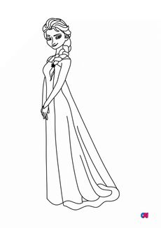 Coloriage la reine des neiges - Elsa Reine d'Arendelle