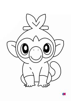 Coloriage Pokémon - Ouistempo