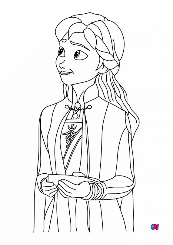 Coloriage La Reine Des Neiges A Imprimer Anna La Reine Des Neiges 2