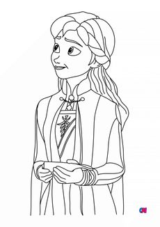 Coloriage la reine des neiges - Anna la Reine des neiges 2