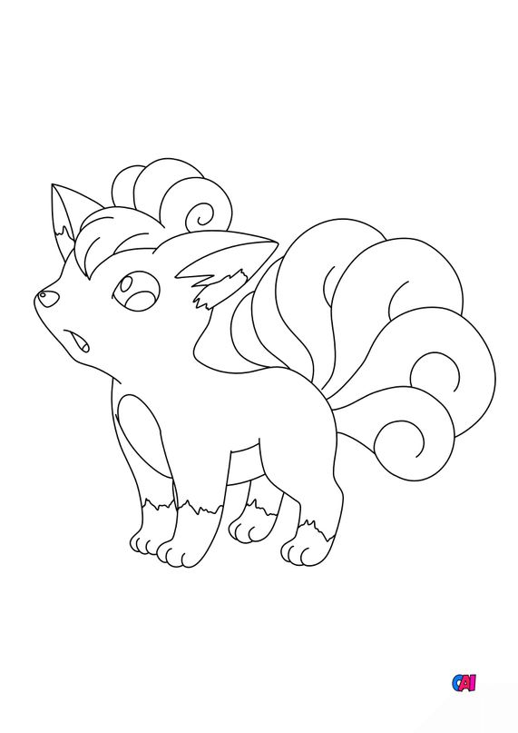 Coloriage Pokémon à imprimer  37  Goupix