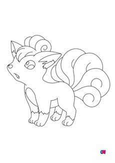 Coloriage Pokémon - 37 - Goupix