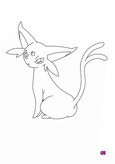 Coloriage Pokémon - 196 - Mentali