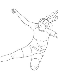 Coloriage Football - Foot féminin