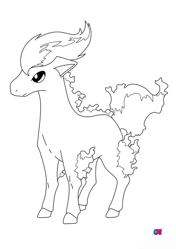 Coloriage Pokémon à imprimer - 77 - Ponyta