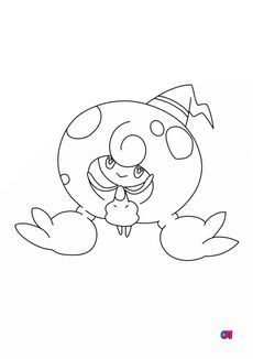 Coloriage Pokémon - 857 - Chapotus