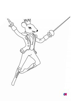 coloriage casse noisette a imprimer le roi des souris octogone