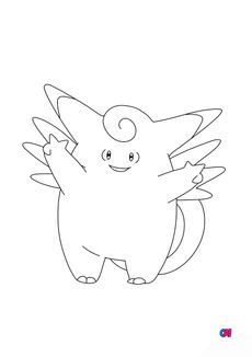 Coloriage Pokémon - 36 - Mélodelfe