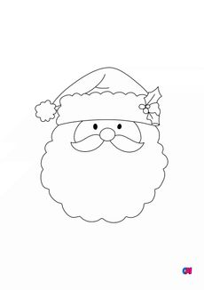 Coloriage de Noël - Père Noël 6