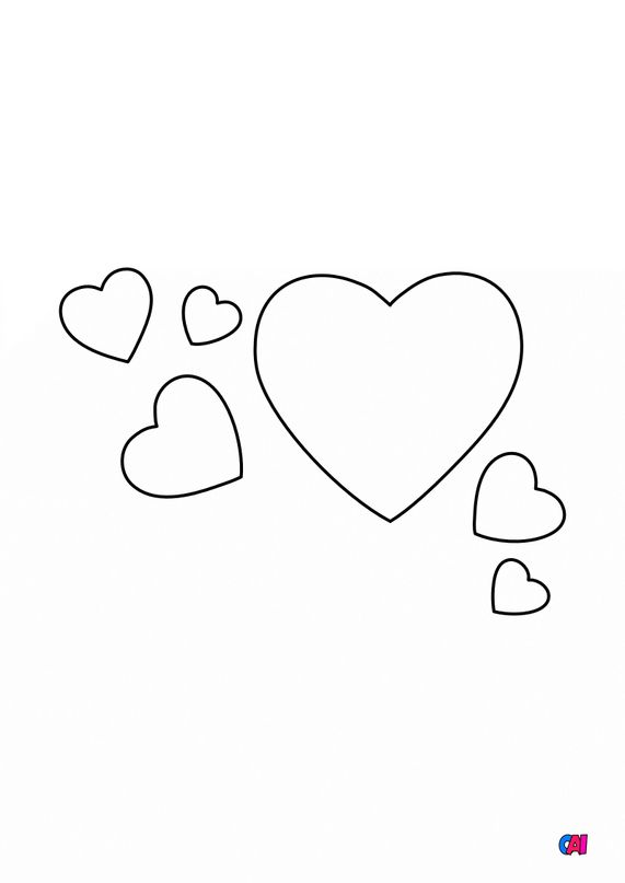 Mes premiers coloriages imprimer Plein de coeurs Mes premiers coloriages imprimer Plein de coeurs
