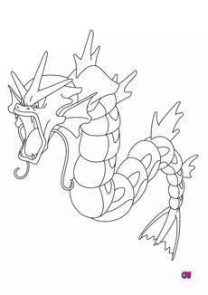 Coloriage Pokémon - 130 - Léviator