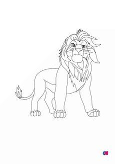 Coloriage Roi Lion - le roi Mufasa