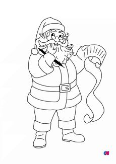 Coloriage de Noël - Père Noël