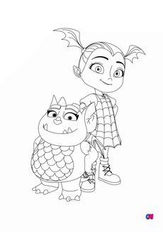 Coloriage Vampirina - Vampirina et Gregoria