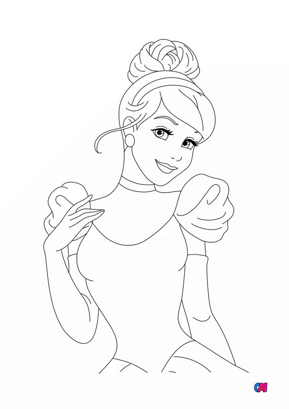  Coloriage  Cendrillon   imprimer Cendrillon 