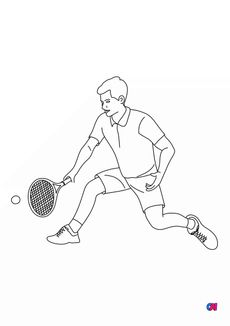 Coloriage tennis - Tennisman