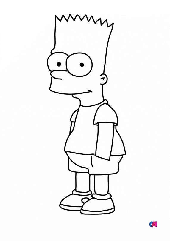 Coloriage Simpson A Imprimer Bart Simpson