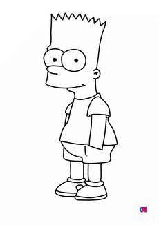 Coloriage Simpson - Bart Simpson