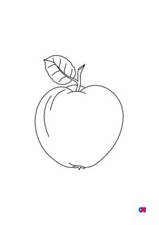 Mes premiers coloriages - Une pomme 2