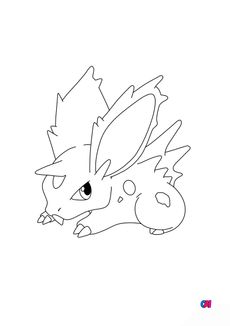 Coloriage Pokémon - 32 - Nidoran Homme