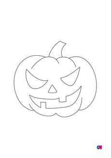 Coloriages Halloween - Citrouille 3