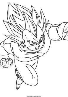 Coloriage dragon ball z - Vegeta