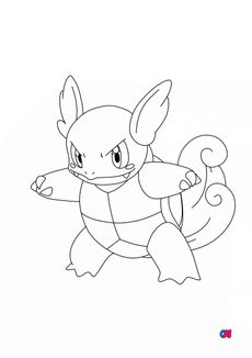 Coloriage Pokémon - 8 - Carabaffe