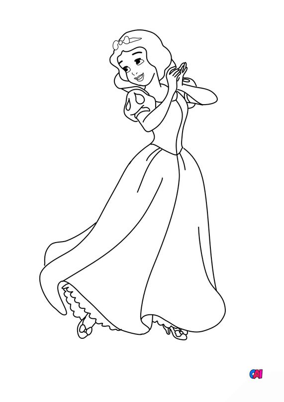 Coloriage Blanche Neige à imprimer  BlancheNeige