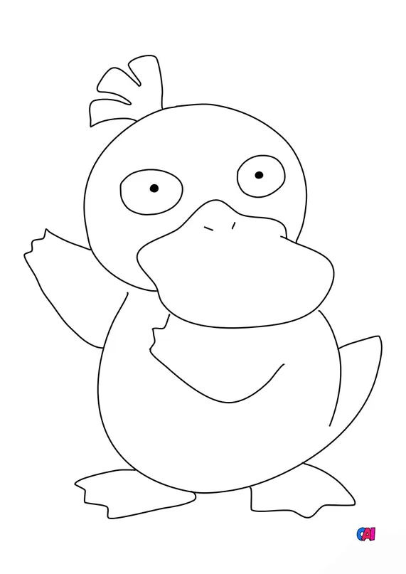 Coloriage Pokémon à imprimer - Psykokwak