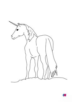 Coloriage Licornes - Licorne 3