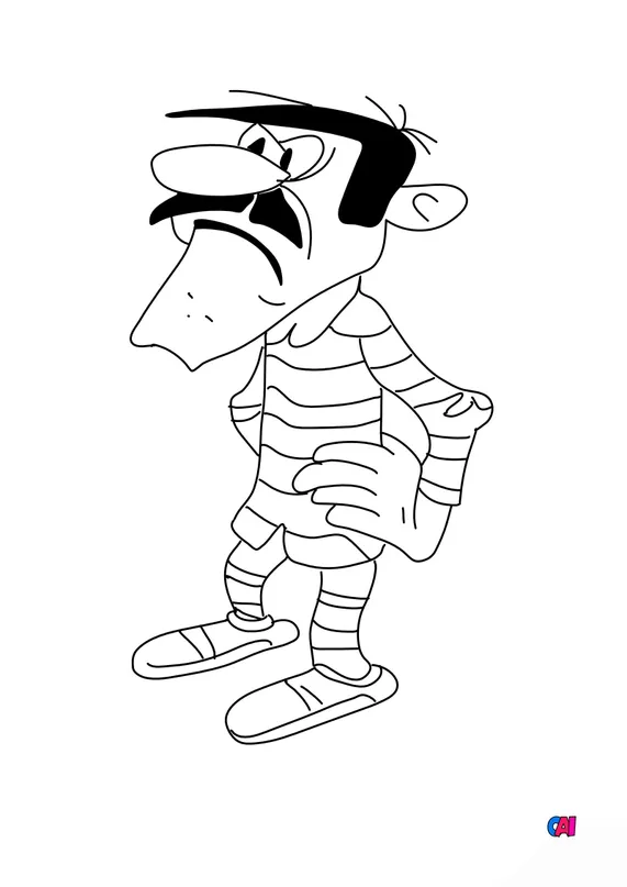 Coloriage Lucky Luke à imprimer - Joe Dalton