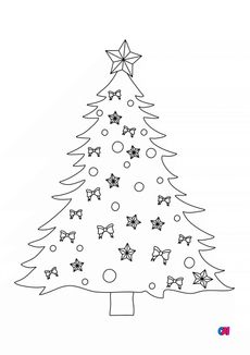 Coloriage de Noël - Sapin de Noël 1