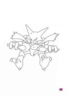 Coloriage Pokémon - 65 - Alakazam