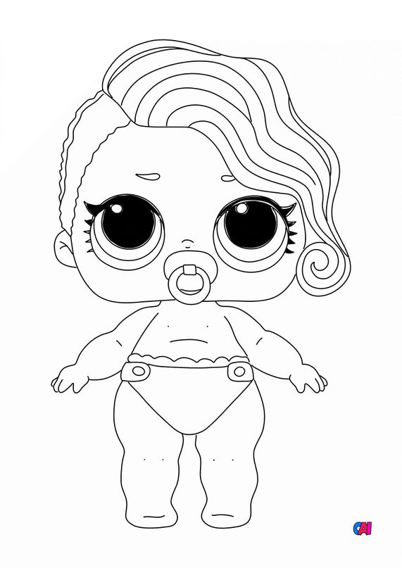 Coloriage Poupée Lol à imprimer - Lil cheeky babe