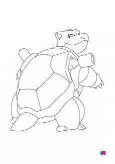 Coloriage Pokémon - 9 - Tortank