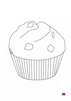 Mes premiers coloriages - Un muffin