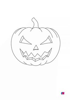 Coloriages Halloween - Citrouille 4