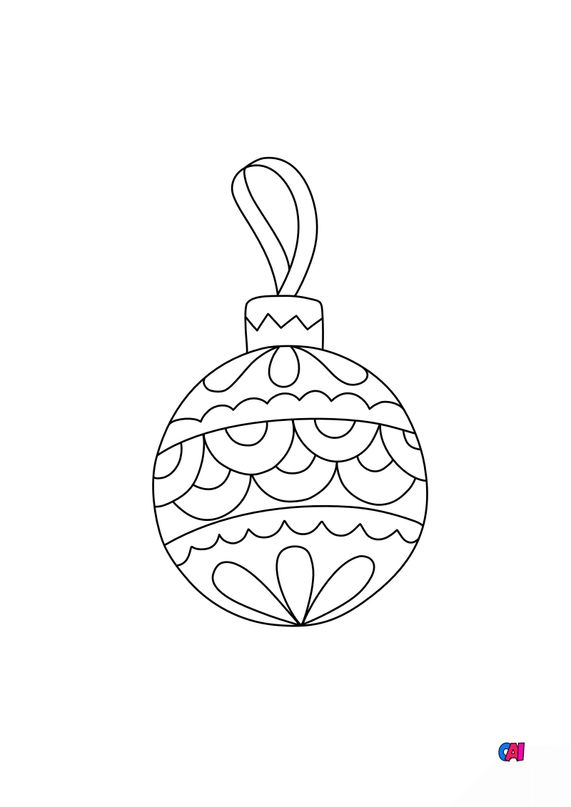 Coloriage De Noel A Imprimer Boule De Noel 1