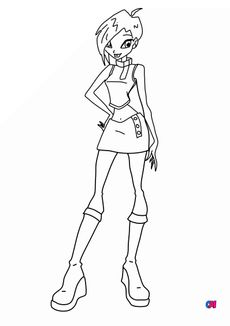 Coloriage Winx - Tecna