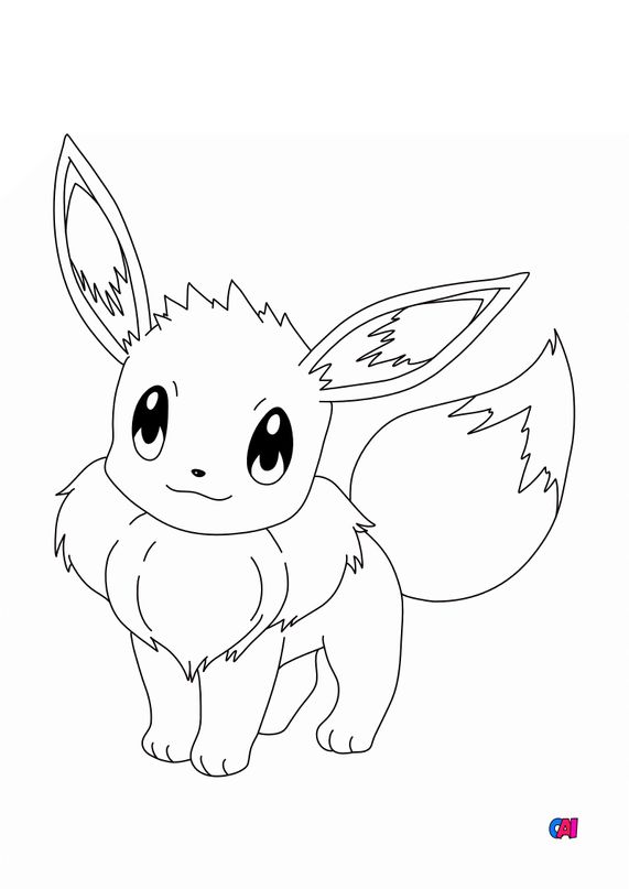 Coloriage Pokémon à imprimer - 133 - Évoli