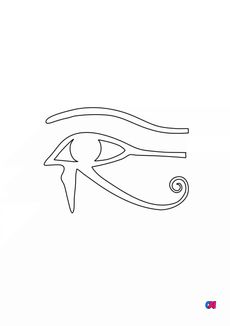 Coloriage Egypte ancienne - Oeil d’Horus