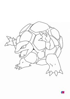 Coloriage Pokémon - 76 - Grolem